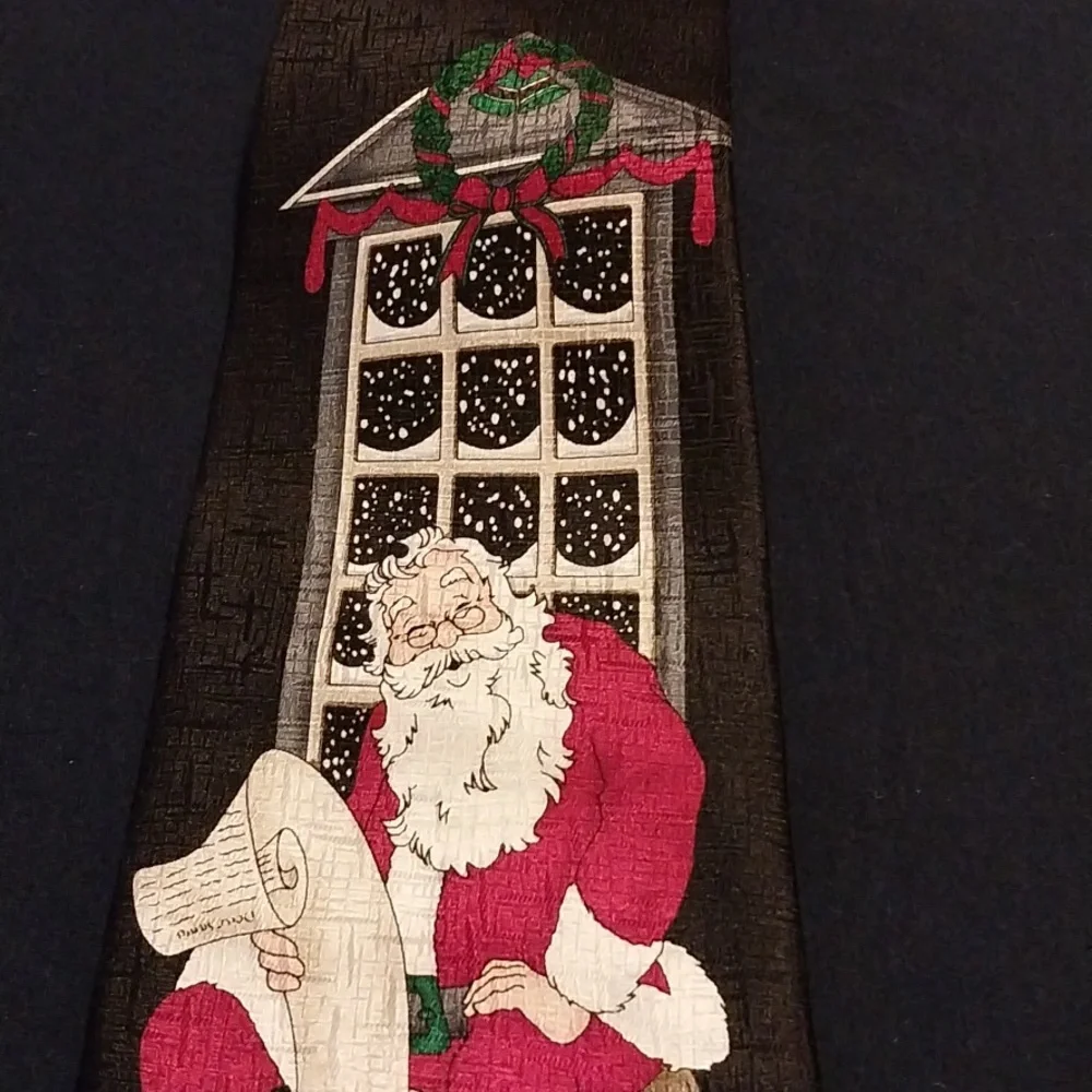 Holidays by MMC Santa Christmas Tie Wreath Mailbag - Picture 2 of 6